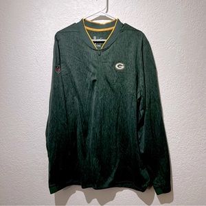 Nike Dri-fit Green Bay Packers 1/2 Half Zip Long Sleeve Pullover NFL L Large